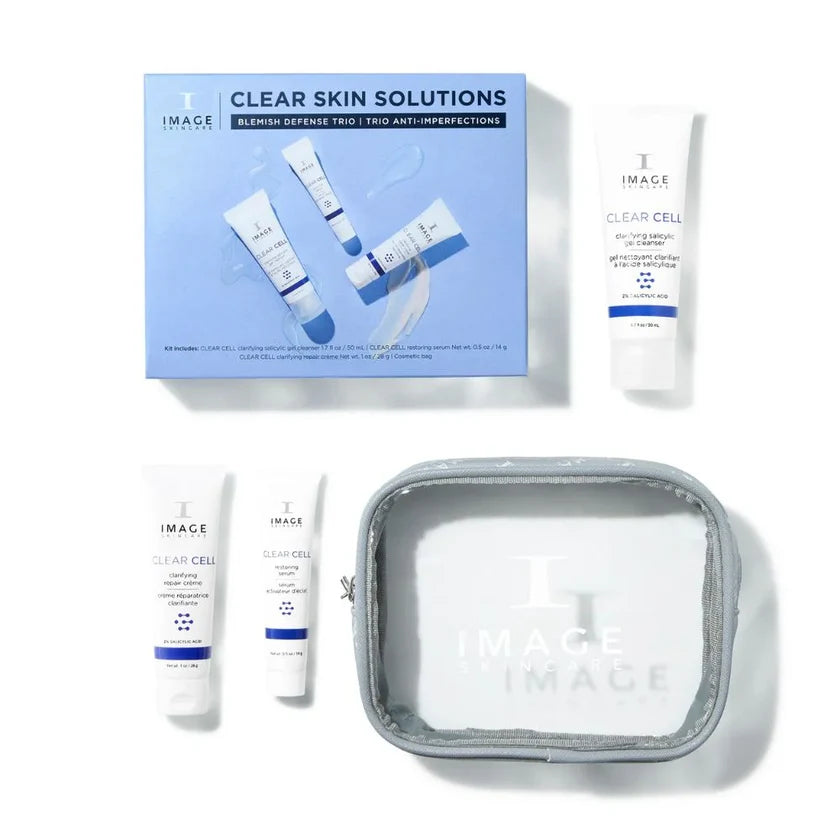 Ensemble Découverte Anti-Imperfections en 3 Étapes CLEAR CELL Image Skincare – Routine purifiante peau acnéique Maison Épiderme Sainte-Hyacinthe